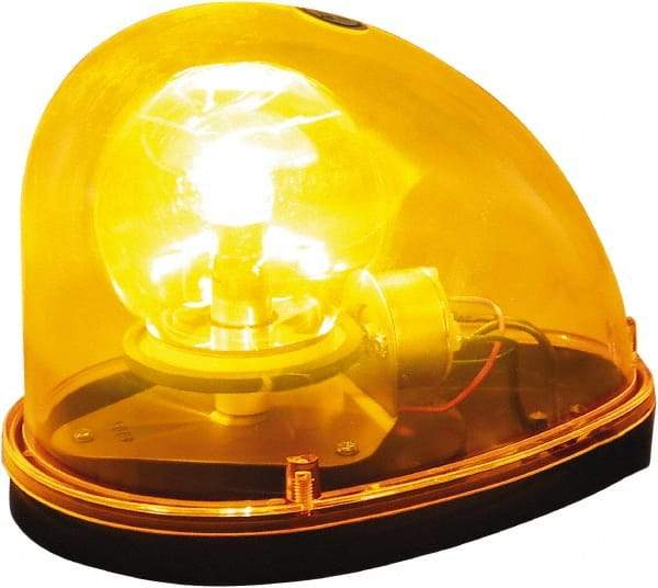 Buyers Products - 90 FPM, Magnetic Mount Emergency Revolving Warning Light Assembly - Powered by 12 Volts, Amber - Eagle Tool & Supply