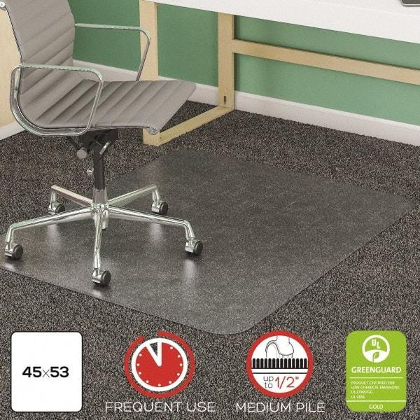 Deflect-o - 53" Long x 45" Wide, Chair Mat - Rectangular, Beveled Edge Style - Eagle Tool & Supply