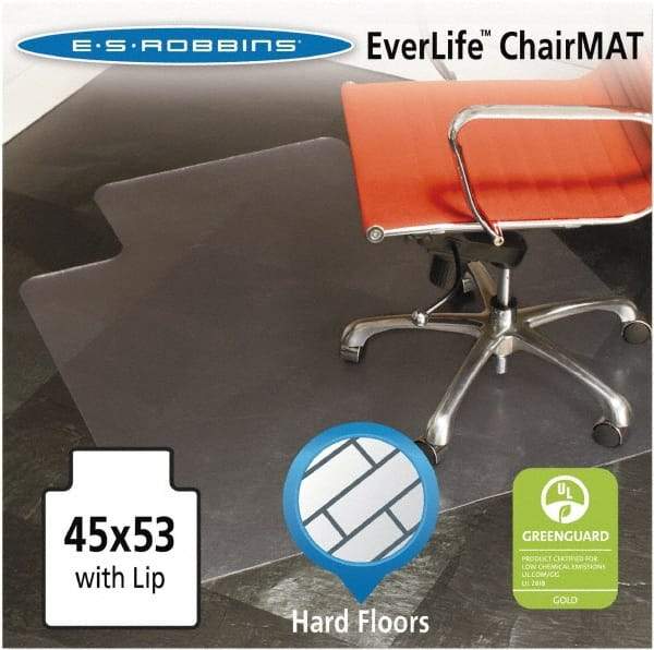 ES Robbins - 53" Long x 45" Wide, Chair Mat - Rectangular, Straight Edge Style - Eagle Tool & Supply