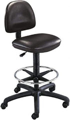 Safco - 25 Inch Wide x 25 Inch Deep x 54 Inch High, Swivel Base, Drafting Chair Stool - Vinyl Seat, Black - Eagle Tool & Supply