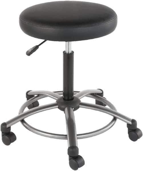 ALERA - 24-3/8 Inch Wide x 24-3/8 Inch Deep x 29-1/2 Inch High, Swivel Base, Utility Stool - Antimicrobial Seat, Black - Eagle Tool & Supply