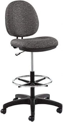 ALERA - 19-1/2 Inch Wide x 26-3/4 Inch Deep x 51-1/8 Inch High, Swivel Base, Swivel Task Chair - 100% Acrylic Seat, Graphite Gray - Eagle Tool & Supply