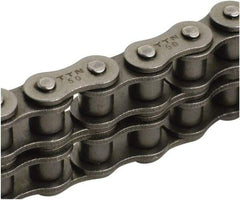 Tritan - 1" Pitch, ANSI 80-2, Double Strand Roller Chain - Chain No. 80-2, 25,493 Lb. Capacity, 10 Ft. Long, 5/8" Roller Diam, 0.62" Roller Width - Eagle Tool & Supply