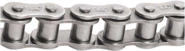 Tritan - 1/2" Pitch, ANSI 41, Single Strand Roller Chain - Chain No. 41SS, 1,349 Lb. Capacity, 10 Ft. Long, 0.306" Roller Diam, 0.246" Roller Width - Eagle Tool & Supply