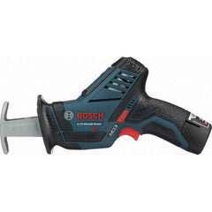 Bosch - 12V, 0 to 3,000 SPM, Cordless Reciprocating Saw - 0.5699" Stoke Length, Lithium-Ion Batteries Included - Eagle Tool & Supply