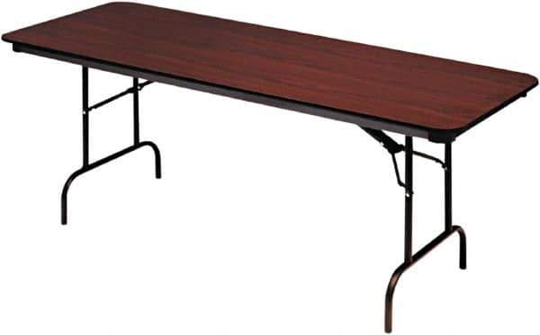 ICEBERG - 30" Long x 96" Wide x 29" High, Folding Table - Mahogany - Eagle Tool & Supply