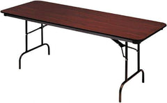 ICEBERG - 30" Long x 96" Wide x 29" High, Folding Table - Mahogany - Eagle Tool & Supply