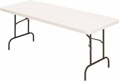 ALERA - 30" Long x 60" Wide x 29" High, Folding Table - Platinum - Eagle Tool & Supply