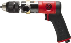 Chicago Pneumatic - 1/2" Keyless Chuck - Pistol Grip Handle, 600 RPM, 0.5 hp, 90 psi - Eagle Tool & Supply