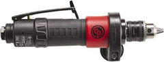 Chicago Pneumatic - 3/8" Keyed Chuck - Inline Handle, 2,100 RPM, 0.4 hp, 90 psi - Eagle Tool & Supply