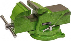 OEM Tools - 4" Jaw Width, 4" Opening Capacity, 1-57/64" Throat Depth, Cast Iron Swivel Bench Vise - Bolt Down Base Attachment - Eagle Tool & Supply