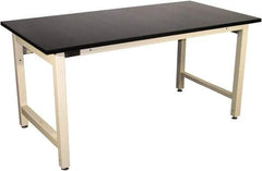 Proline - 72 Wide x 30" Deep x 36" High, Epoxy Resin Workbench - Adjustable Height Legs, Beige - Eagle Tool & Supply