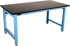 Proline - 72 Wide x 30" Deep x 36" High, Epoxy Resin Workbench - Adjustable Height Legs, Blue - Eagle Tool & Supply