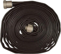 Dixon Valve & Coupling - 1-1/2" ID, 200 Working psi, Black Nitrile Fire Hose - Male x Female NPSH Ends, 50' Long, 600 Burst psi - Eagle Tool & Supply