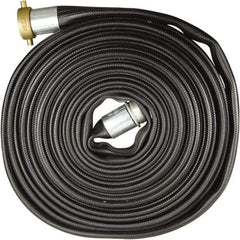 Dixon Valve & Coupling - 2-1/2" ID, 200 Working psi, Black Nitrile Fire Hose - Male x Female NST (NH) Ends, 100' Long, 600 Burst psi - Eagle Tool & Supply