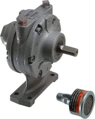 Gast - 3/4 hp Clockwise Foot Air Actuated Motor - 3,000 Max RPM, 1.13" Shaft Length, 4.94" OAL, 1/2" Shaft Diam - Eagle Tool & Supply