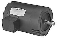 Leeson - 1/3 Max hp, 3,450 Max RPM, Electric AC DC Motor - 208-230/460 V Input, Three Phase, 56C Frame - Eagle Tool & Supply