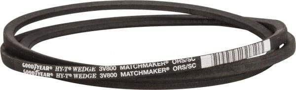 Continental ContiTech - Section 3V, 80" Outside Length, V-Belt - Fiber Reinforced Wingprene Rubber, HY-T Wedge MatchmakerEnvelope, No. 3V800 - Eagle Tool & Supply