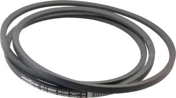 Continental ContiTech - Section 5V, 125" Outside Length, V-Belt - Fiber Reinforced Wingprene Rubber, HY-T Wedge MatchmakerEnvelope, No. 5V1250 - Eagle Tool & Supply