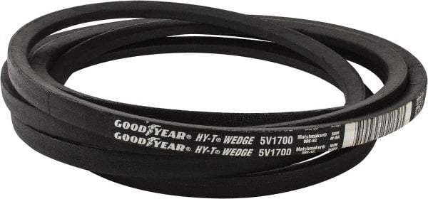Continental ContiTech - Section 5V, 170" Outside Length, V-Belt - Fiber Reinforced Wingprene Rubber, HY-T Wedge MatchmakerEnvelope, No. 5V1700 - Eagle Tool & Supply