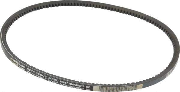 Continental ContiTech - Section 3VX, 30" Outside Length, V-Belt - Fiber Reinforced Wingprene Rubber, HY-T Wedge Matchmaker Cogged, No. 3VX300 - Eagle Tool & Supply