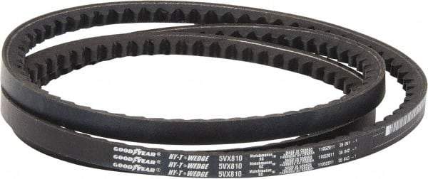 Continental ContiTech - Section 5VX, 81" Outside Length, V-Belt - Fiber Reinforced Wingprene Rubber, HY-T Wedge Matchmaker Cogged, No. 5VX810 - Eagle Tool & Supply