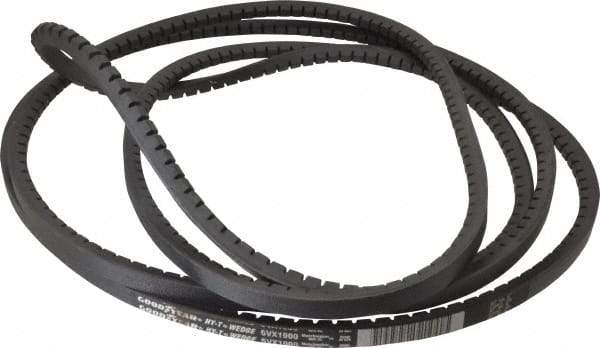 Continental ContiTech - Section 5VX, 190" Outside Length, V-Belt - Fiber Reinforced Wingprene Rubber, HY-T Wedge Matchmaker Cogged, No. 5VX1900 - Eagle Tool & Supply