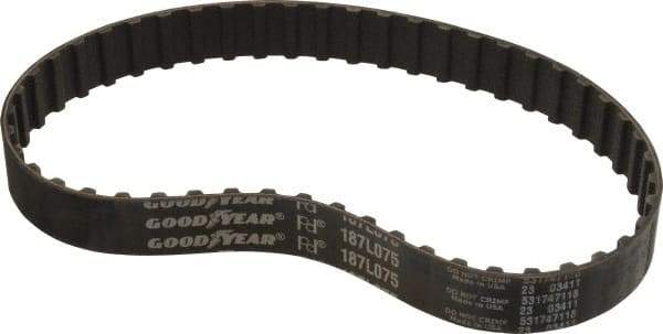Continental ContiTech - Section L, 3/4" Wide, Timing Belt - Helanca Weave Stretch Nylon, L Series Belts Positive Drive, No. 187L - Eagle Tool & Supply