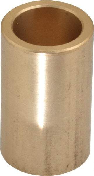 Made in USA - 9/16" Inside x 3/4" Outside Diam, Cast Bronze Sleeve Bearing - 1-1/4" OAL - Eagle Tool & Supply