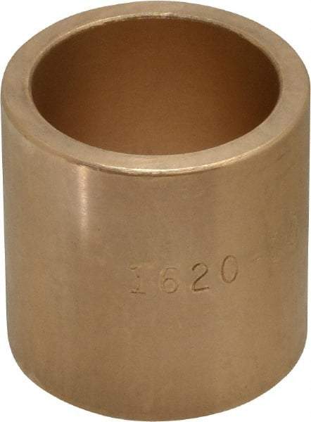 Made in USA - 1" Inside x 1-1/4" Outside Diam, Cast Bronze Sleeve Bearing - 1-1/4" OAL - Eagle Tool & Supply