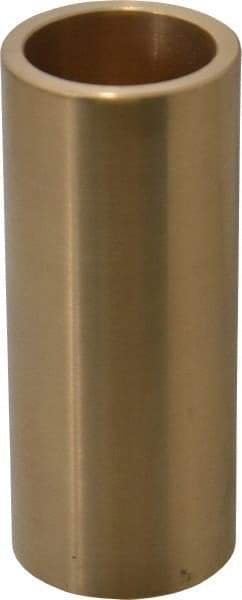 Made in USA - 1" Inside x 1-1/4" Outside Diam, Cast Bronze Sleeve Bearing - 3" OAL - Eagle Tool & Supply