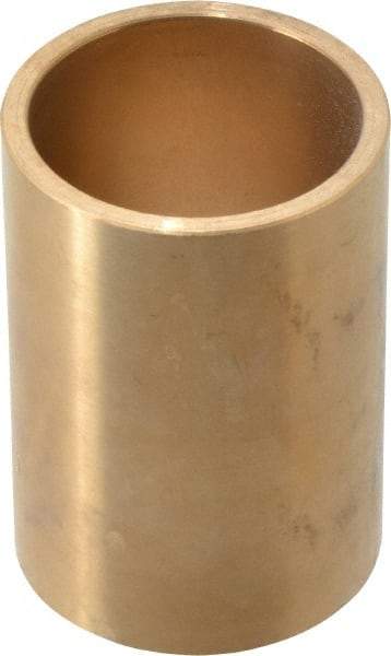 Made in USA - 1-1/2" Inside x 1-3/4" Outside Diam, Cast Bronze Sleeve Bearing - 2-1/2" OAL - Eagle Tool & Supply