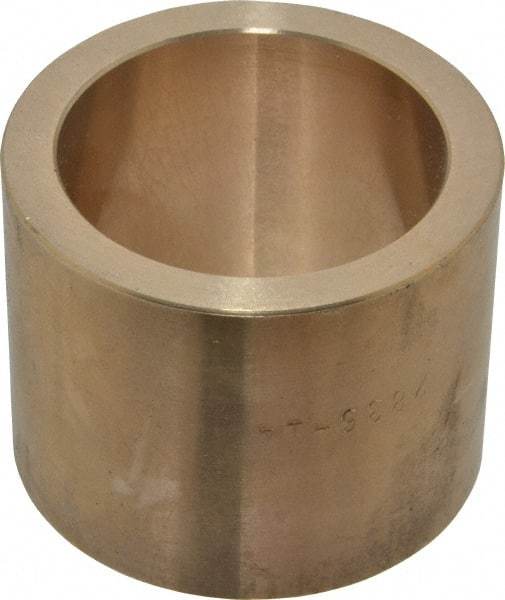 Made in USA - 1-3/4" Inside x 2-1/4" Outside Diam, Cast Bronze Sleeve Bearing - 1-3/4" OAL - Eagle Tool & Supply