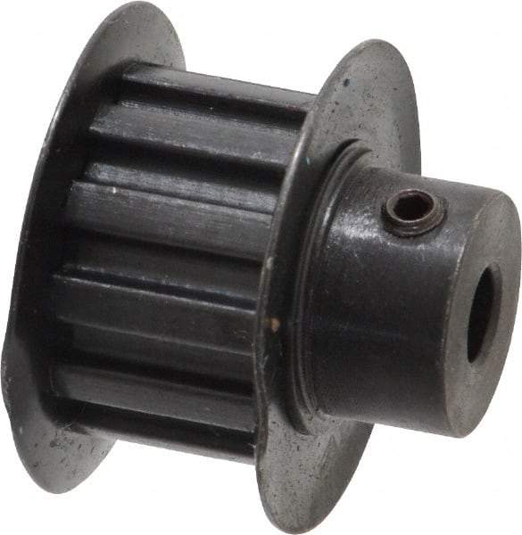 Power Drive - 12 Tooth, 3/16" Inside x 0.744" Outside Diam, Timing Belt Pulley - 1/4, 3/8" Belt Width, 0.764" Pitch Diam, Steel & Cast Iron - Eagle Tool & Supply