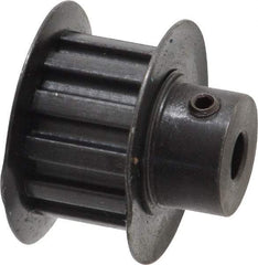 Power Drive - 12 Tooth, 3/16" Inside x 0.744" Outside Diam, Timing Belt Pulley - 1/4, 3/8" Belt Width, 0.764" Pitch Diam, Steel & Cast Iron - Eagle Tool & Supply