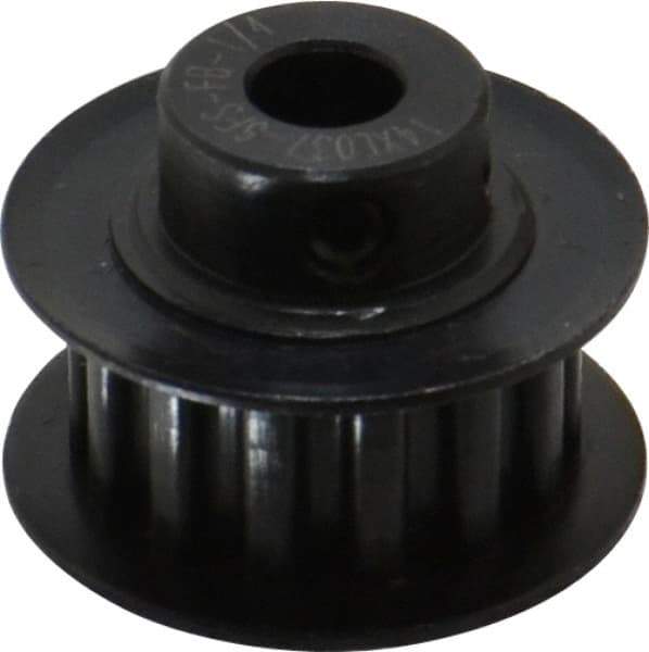 Power Drive - 14 Tooth, 1/4" Inside x 0.871" Outside Diam, Timing Belt Pulley - 1/4, 3/8" Belt Width, 0.891" Pitch Diam, Steel & Cast Iron - Eagle Tool & Supply