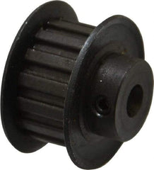 Power Drive - 15 Tooth, 1/4" Inside x 0.935" Outside Diam, Timing Belt Pulley - 1/4, 3/8" Belt Width, 0.955" Pitch Diam, Steel & Cast Iron - Eagle Tool & Supply