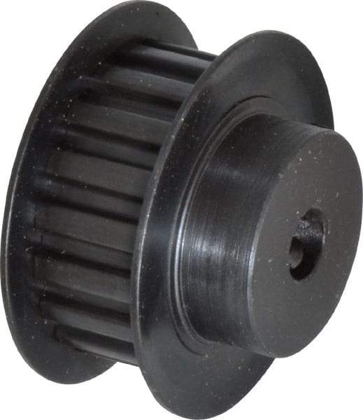 Power Drive - 18 Tooth, 1/4" Inside x 1-1/8" Outside Diam, Timing Belt Pulley - 1/4, 3/8" Belt Width, 1.146" Pitch Diam, Steel & Cast Iron - Eagle Tool & Supply