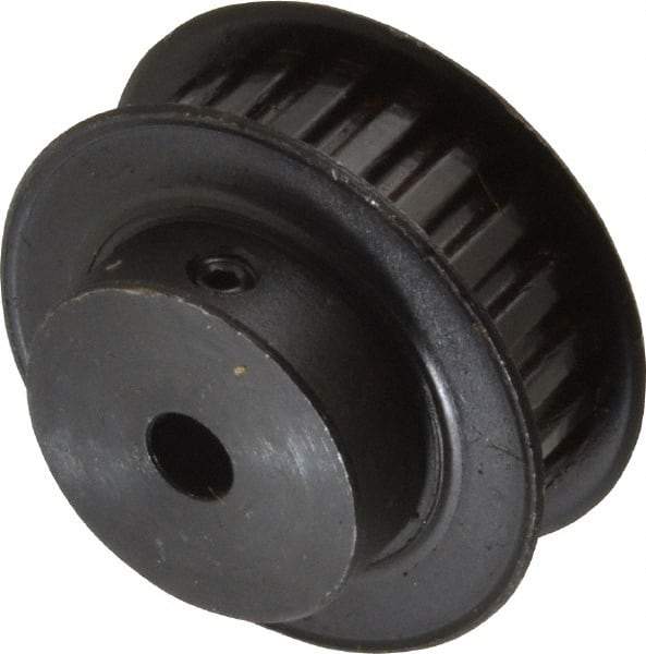 Power Drive - 22 Tooth, 1/4" Inside x 1.381" Outside Diam, Timing Belt Pulley - 1/4, 3/8" Belt Width, 1.401" Pitch Diam, Steel & Cast Iron - Eagle Tool & Supply