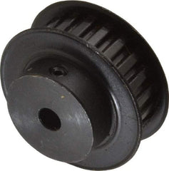 Power Drive - 22 Tooth, 1/4" Inside x 1.381" Outside Diam, Timing Belt Pulley - 1/4, 3/8" Belt Width, 1.401" Pitch Diam, Steel & Cast Iron - Eagle Tool & Supply