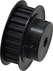 Power Drive - 24 Tooth, 1/4" Inside x 1.508" Outside Diam, Timing Belt Pulley - 1/4, 3/8" Belt Width, 1.528" Pitch Diam, Steel & Cast Iron - Eagle Tool & Supply