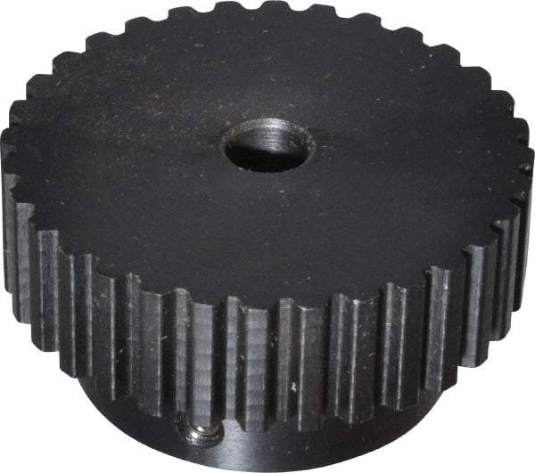 Power Drive - 32 Tooth, 5/16" Inside x 2.017" Outside Diam, Timing Belt Pulley - 1/4, 3/8" Belt Width, 2.037" Pitch Diam, Steel & Cast Iron - Eagle Tool & Supply