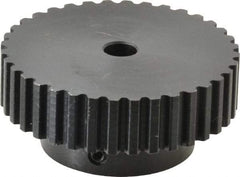 Power Drive - 36 Tooth, 5/16" Inside x 2.272" Outside Diam, Timing Belt Pulley - 1/4, 3/8" Belt Width, 2.292" Pitch Diam, Steel & Cast Iron - Eagle Tool & Supply