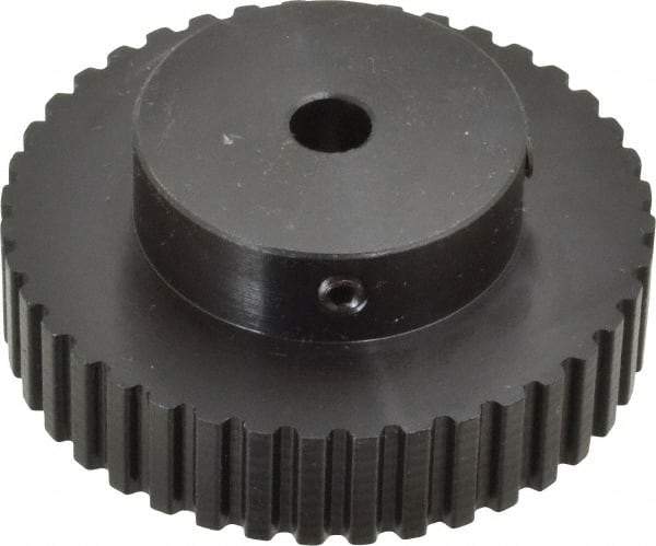 Power Drive - 40 Tooth, 5/16" Inside x 2.526" Outside Diam, Timing Belt Pulley - 1/4, 3/8" Belt Width, 2.546" Pitch Diam, Steel & Cast Iron - Eagle Tool & Supply