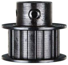 Power Drive - 10 Tooth, 3/8" Inside x 1.164" Outside Diam, Timing Belt Pulley - 1/2" Belt Width, 1.194" Pitch Diam, Steel & Cast Iron - Eagle Tool & Supply