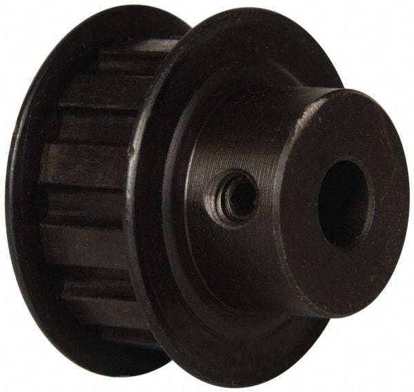 Power Drive - 12 Tooth, 3/8" Inside x 1.402" Outside Diam, Timing Belt Pulley - 1/2" Belt Width, 1.432" Pitch Diam, Steel & Cast Iron - Eagle Tool & Supply
