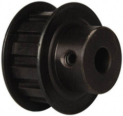 Power Drive - 12 Tooth, 3/8" Inside x 1.402" Outside Diam, Timing Belt Pulley - 1/2" Belt Width, 1.432" Pitch Diam, Steel & Cast Iron - Eagle Tool & Supply