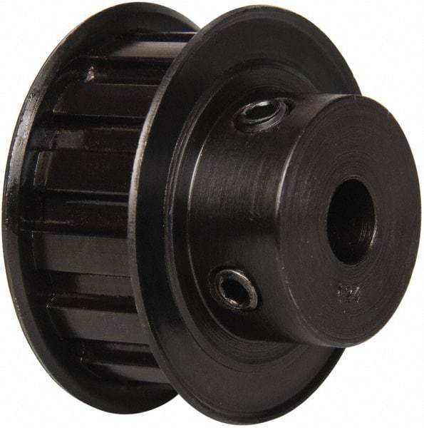 Power Drive - 14 Tooth, 3/8" Inside x 1.641" Outside Diam, Timing Belt Pulley - 1/2" Belt Width, 1.671" Pitch Diam, Steel & Cast Iron - Eagle Tool & Supply