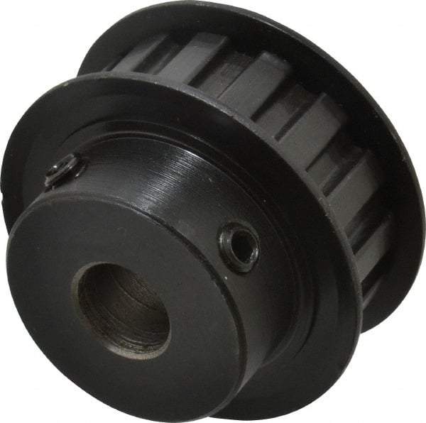 Power Drive - 15 Tooth, 1/2" Inside x 1.76" Outside Diam, Timing Belt Pulley - 1/2" Belt Width, 1.79" Pitch Diam, Steel & Cast Iron - Eagle Tool & Supply