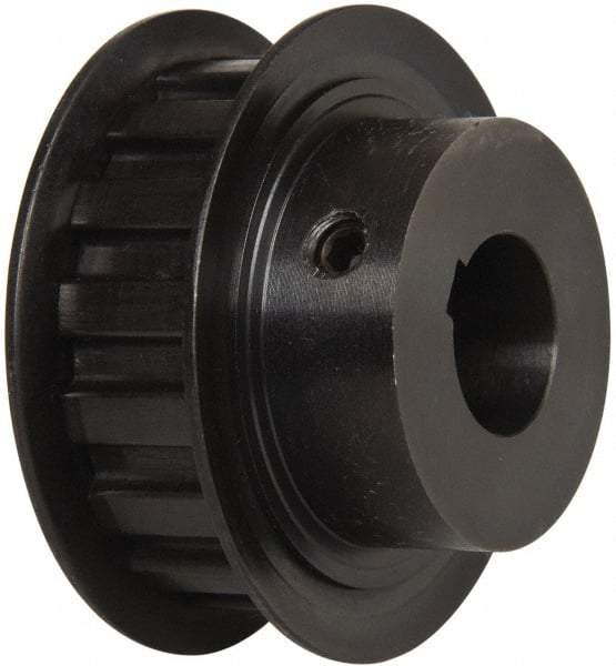 Power Drive - 16 Tooth, 5/8" Inside x 1.88" Outside Diam, Timing Belt Pulley - 1/2" Belt Width, 1.91" Pitch Diam, Steel & Cast Iron - Eagle Tool & Supply